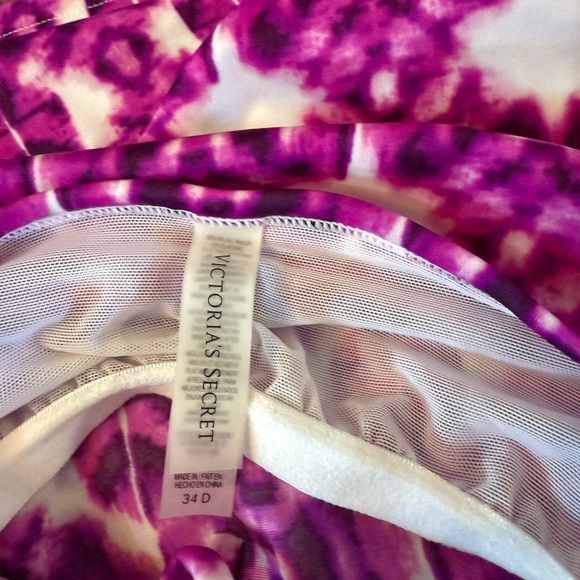 VS Forever Sexy Tie Dye Miracle Bra Push Up Tankini Swim Set 34D Medium - Picture 8 of 9